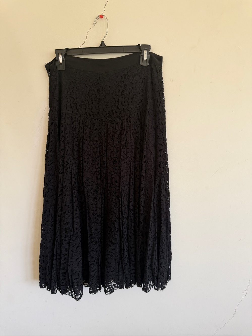 Rebecca Taylor Black Lace Midi Skirt